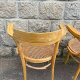 Set of 4 caned chairs