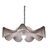 Vintage murano white swirl ceiling lamp