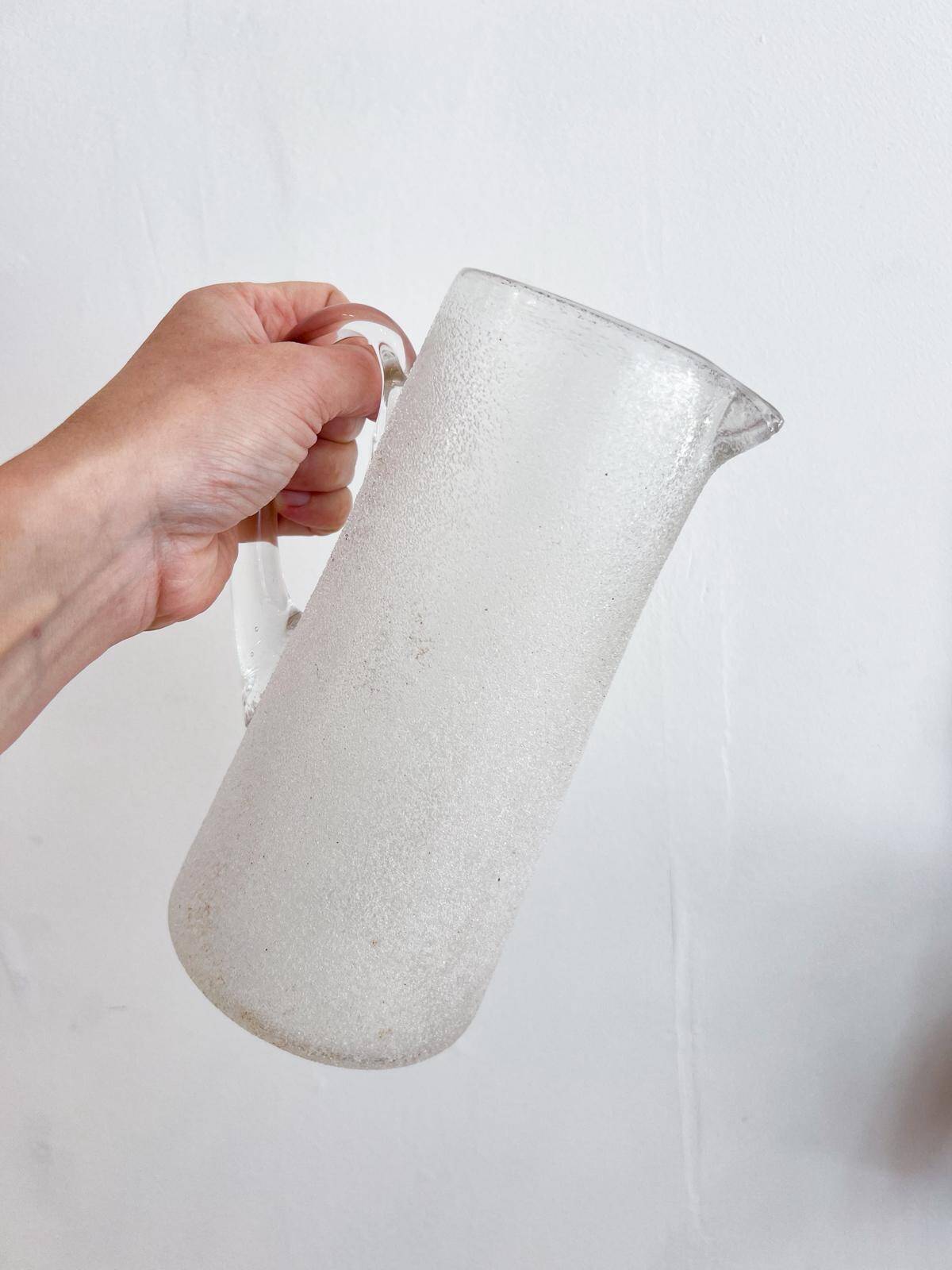 Carafe verre soufflé granité