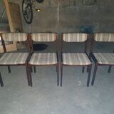 Denmark, 1980, set of 4 curly wool chairs