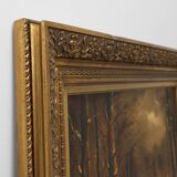 Peinture à l'huile « Hover en Flandre » de l'artiste néerlandais Henri Wouters