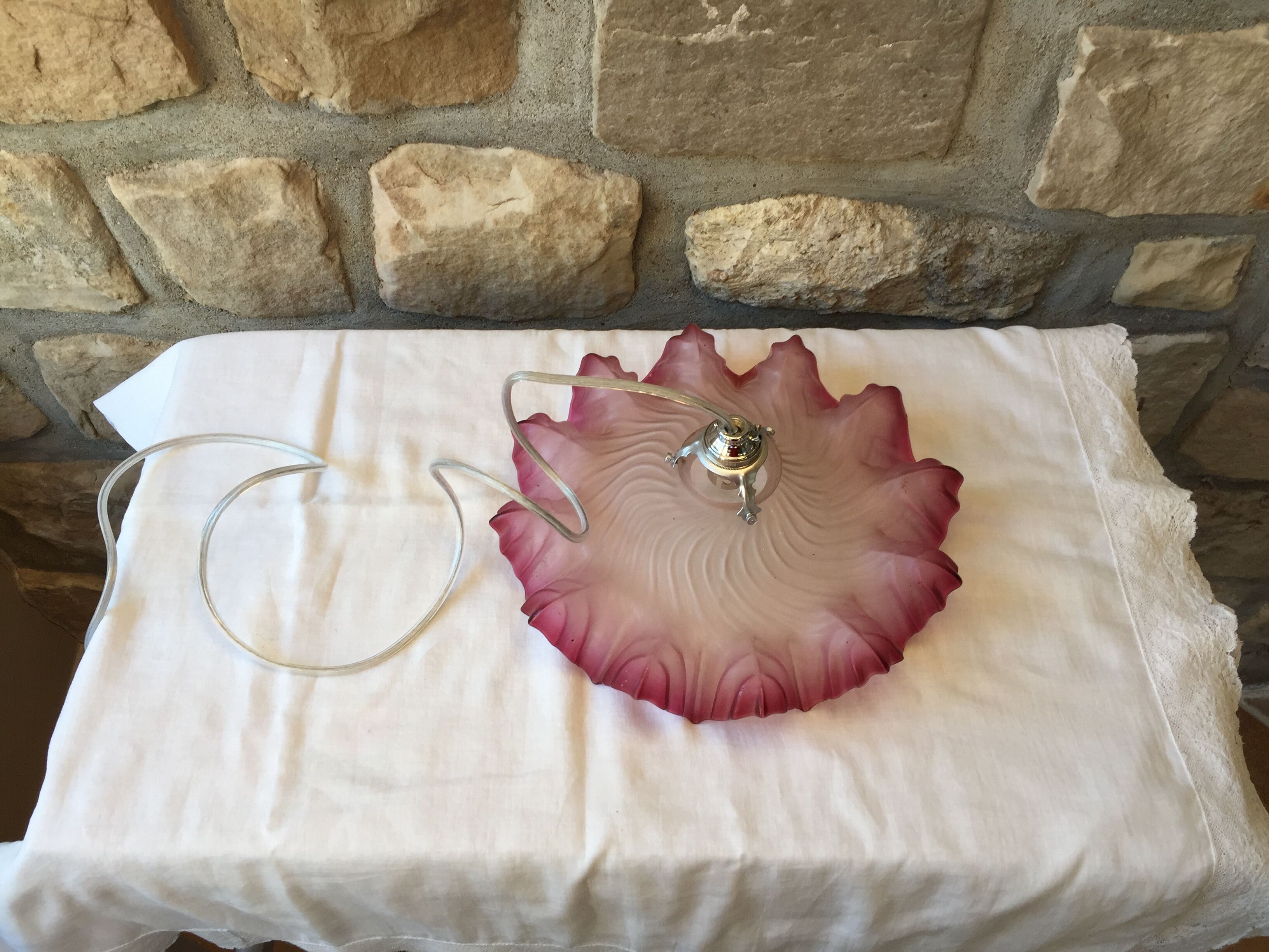 Hanging lamp, former rose lampshade