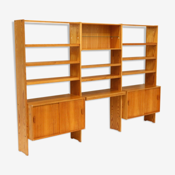 Pine vintage wall unit / wall system made in the 1970s