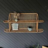 Metal and wicker shelf