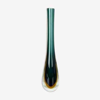 Large Murano Glass Sommerso Vase Designed by Flavio Poli attrib., Italy, 1970s