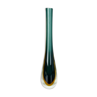 Large Murano Glass Sommerso Vase Designed by Flavio Poli attrib., Italy, 1970s