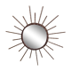 Miroir soleil en fer forgé.