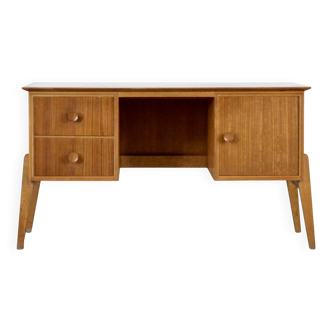 Petit bureau/commode en teck du milieu du siècle par Meredew. Style danois moderne et vintage.