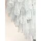 Modern Large Venetian White Alabastro Tronchi Murano Glass Chandelier