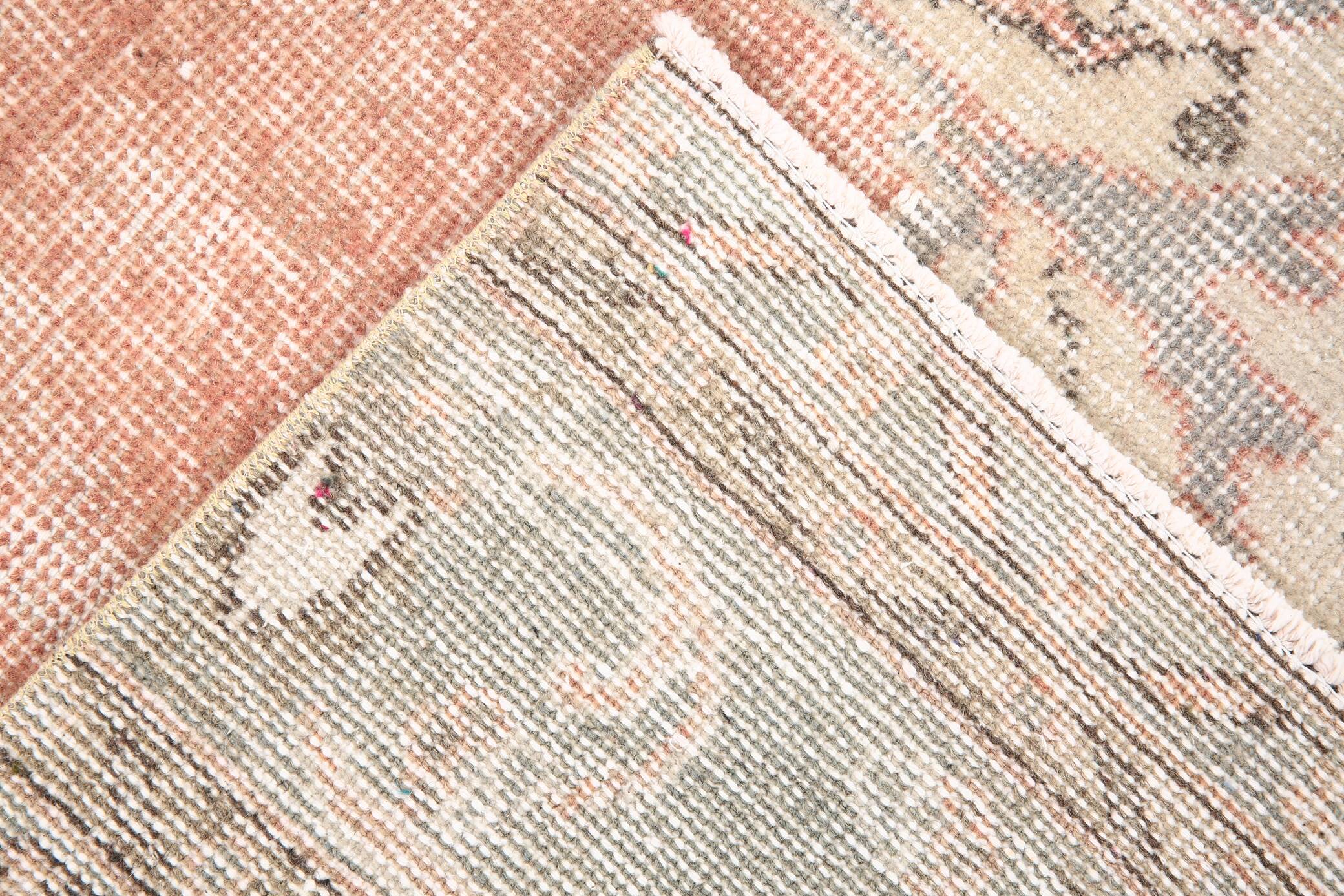 3X10 Pale Red Oriental Turkish Vintage Runner Rug, 91x315Cm