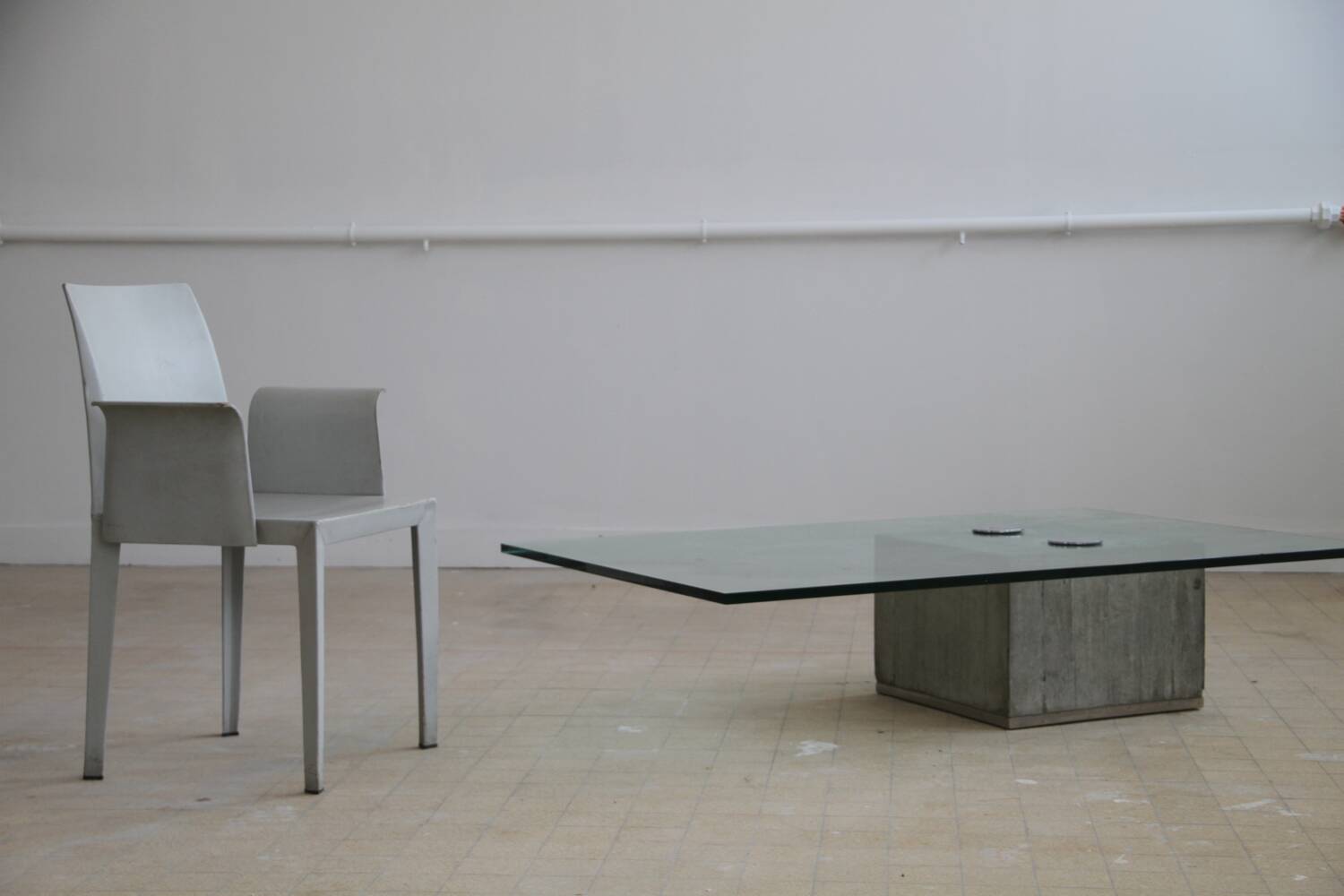 Table basse verre saporiti 1970