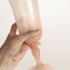 Pink opaline pedestal vase