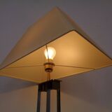 Hollywood Regency Acrylic Glass & Brass Table Lamp, Italy, 1970s