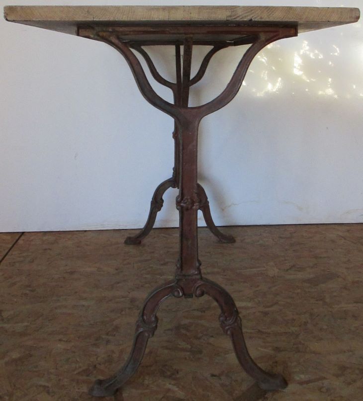 Bistro table 1900 oak tray