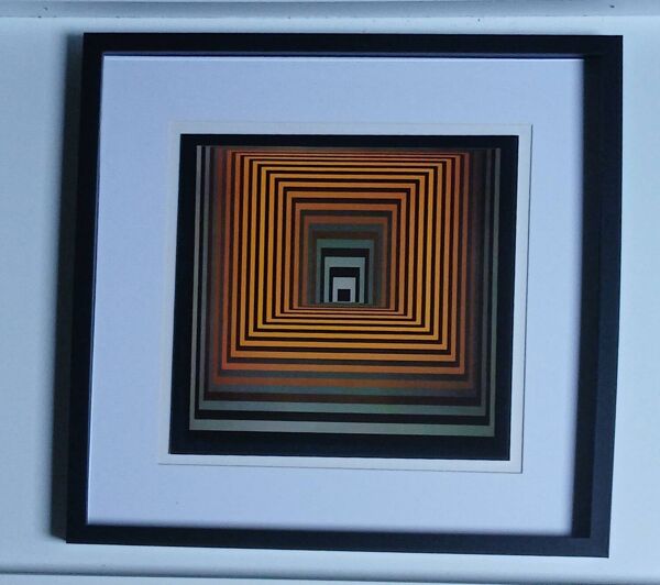 Tableau Art Optique ''Tunnel'' - Style Vasarely - Vibe 70s
