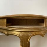 Gold wall shelf with drawer