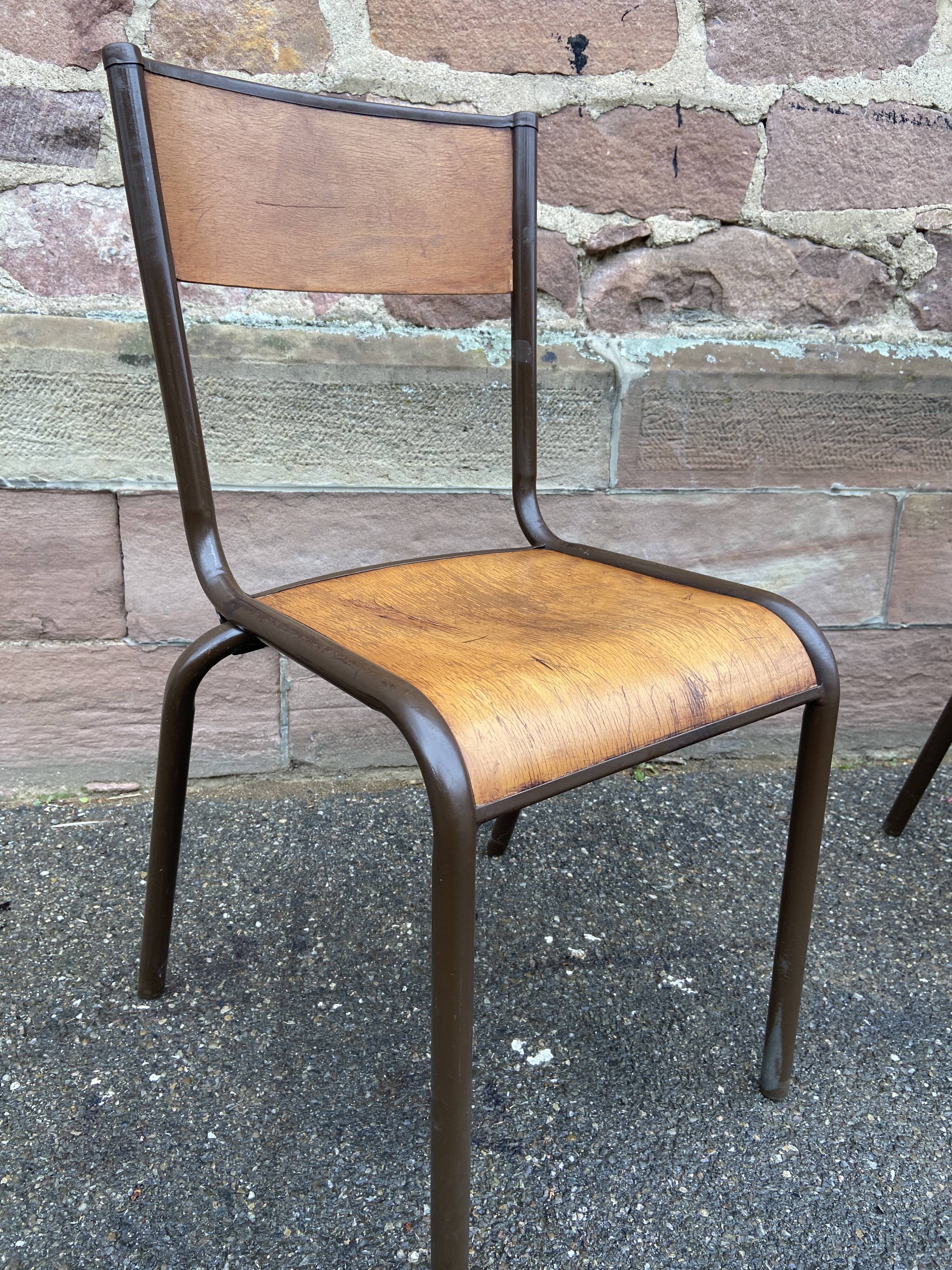 set of 4 industrial school chairs vintage school communities