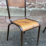 set of 4 industrial school chairs vintage school communities