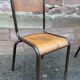 set of 4 industrial school chairs vintage school communities