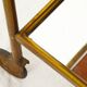 Service with mirror glass and brass wheels 60s