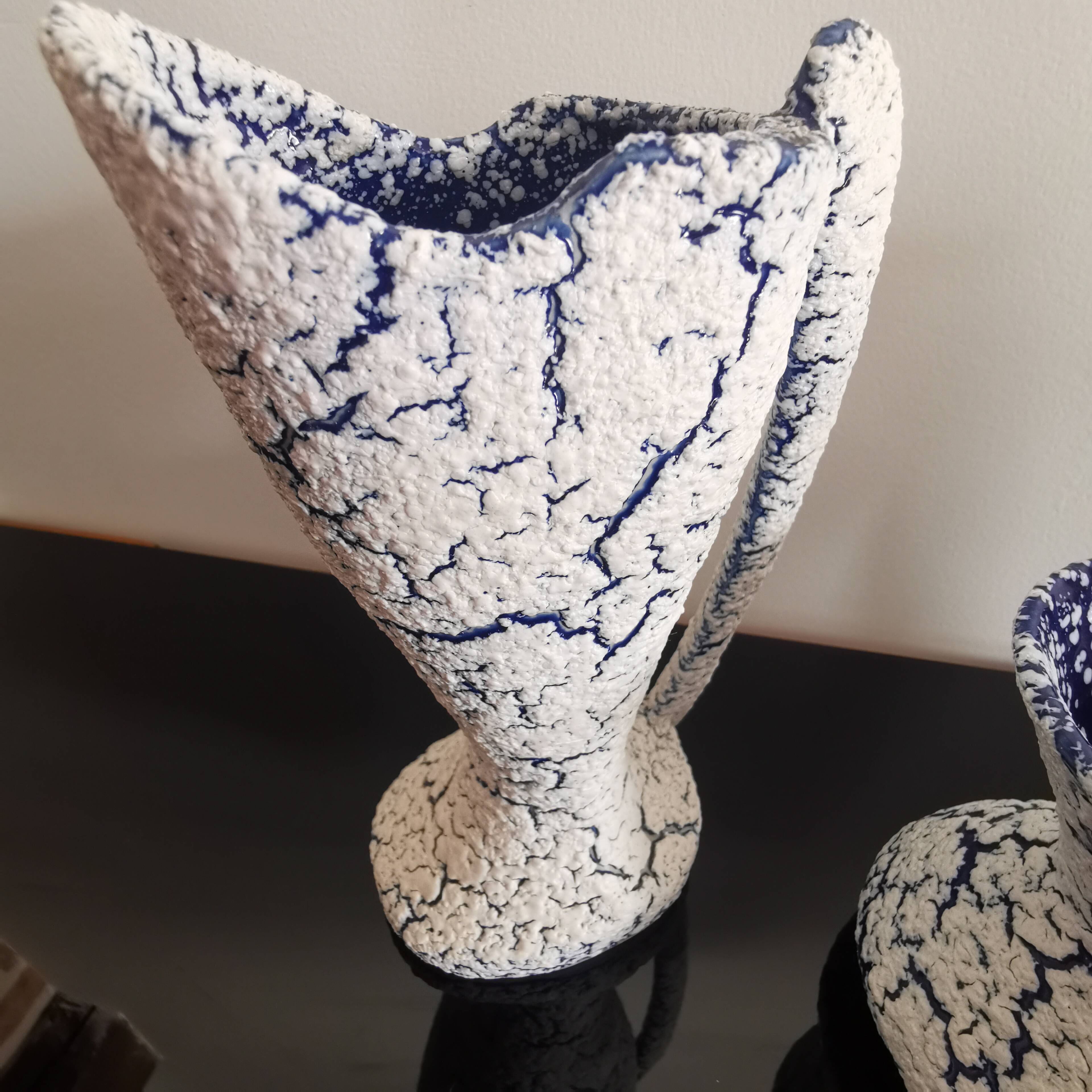 3 ceramic vases “Grès des neiges” France
