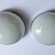Set of Two Rare Chrome Bauhaus Flush Mount, Ceiling or Wall Lamps, 1930s