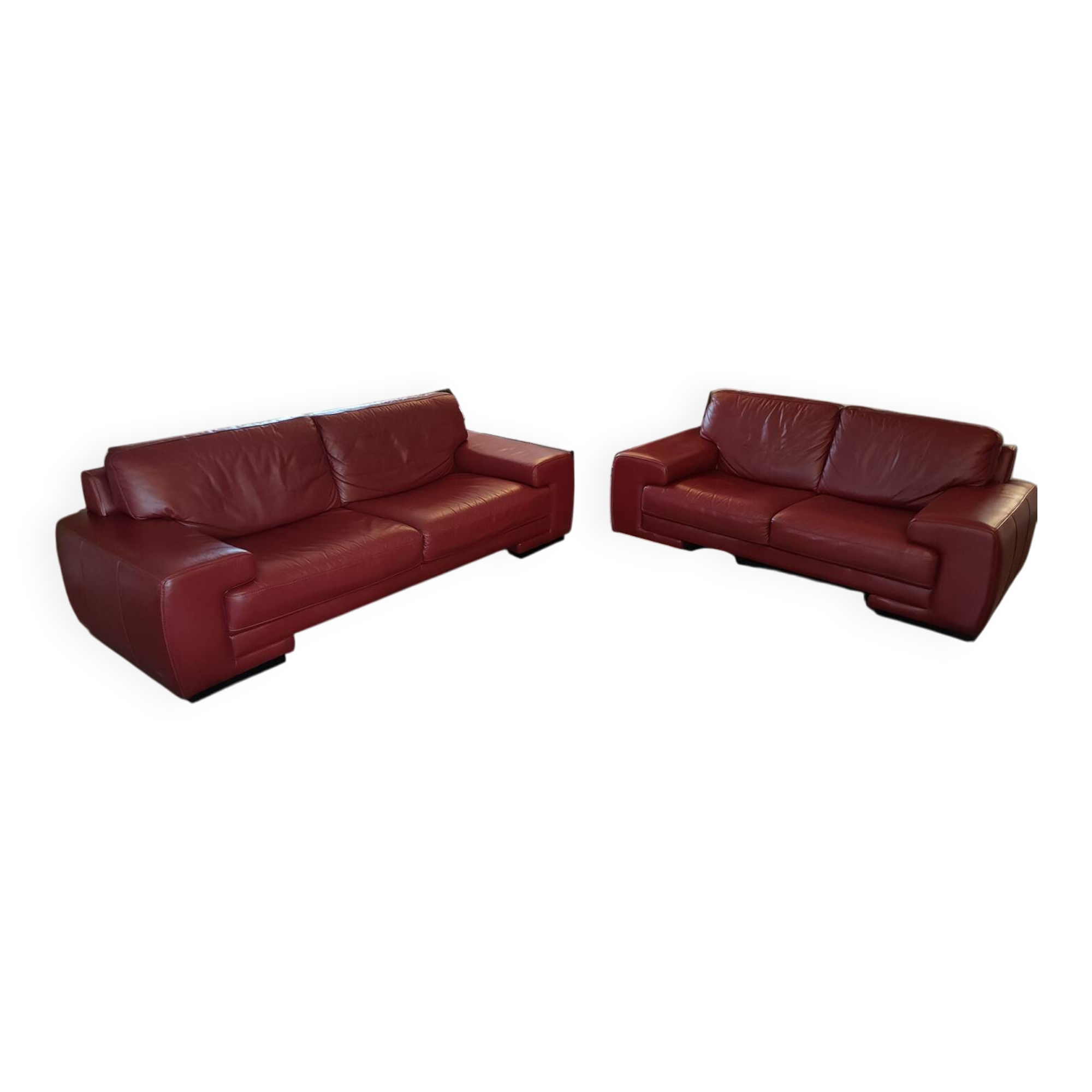 Red Leather Sofa
