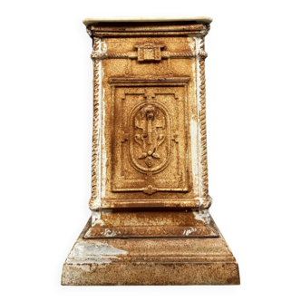 Renaissance style cast iron pedestal column