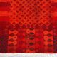 Carpet 1970 pop design geometric red background wool 229 cm x 170 cm