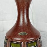 Vase made in Denmark brown and green