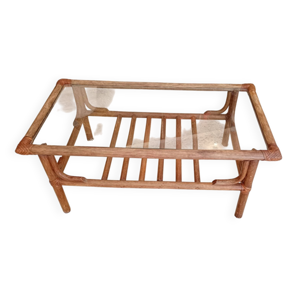 Table basse en bambou
