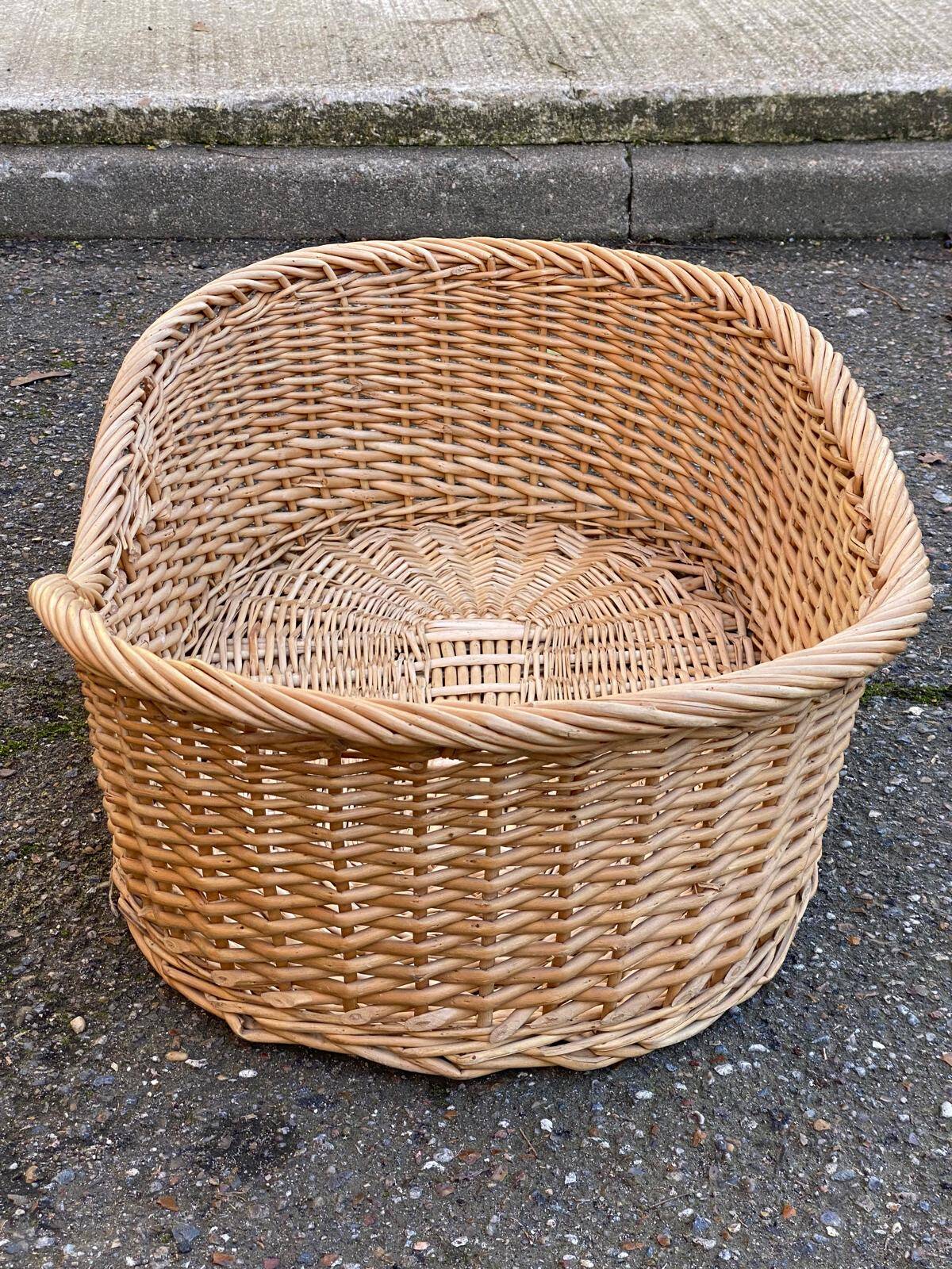 Vintage woven wicker basket