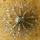 Ceiling lamp sun brass and crystal