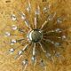 Ceiling lamp sun brass and crystal