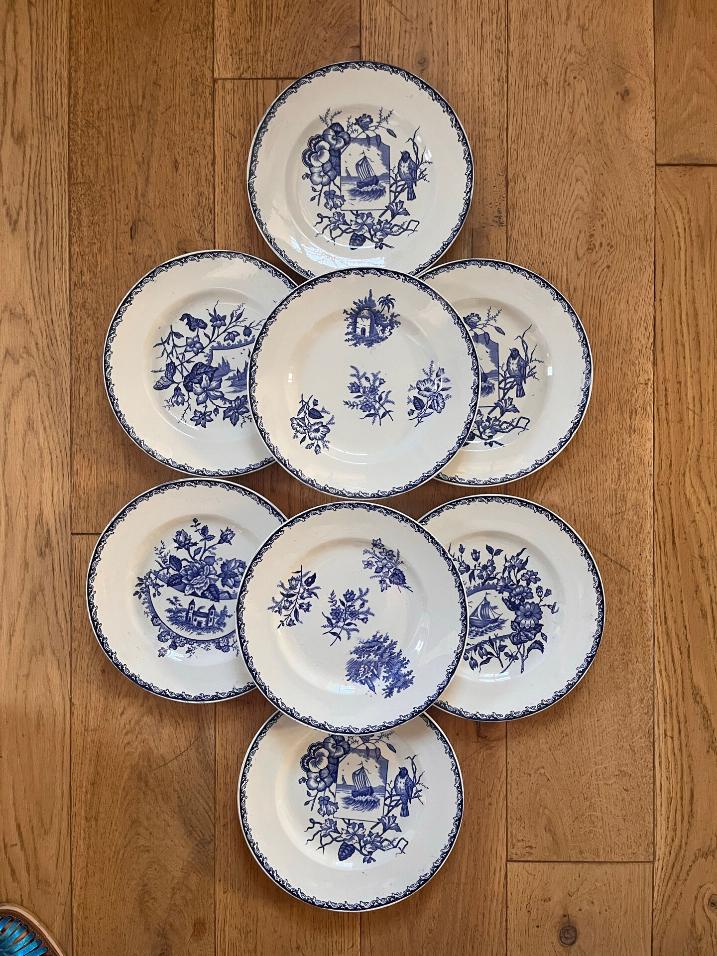 8 plates Iron Earth Landscapes