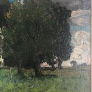 Tableau HST "Maison de campagne" éc. Allemande début XX° siècle
