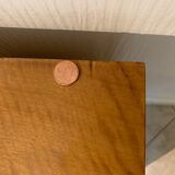 Pair of art deco bedsides in lemon tree magnifying glass