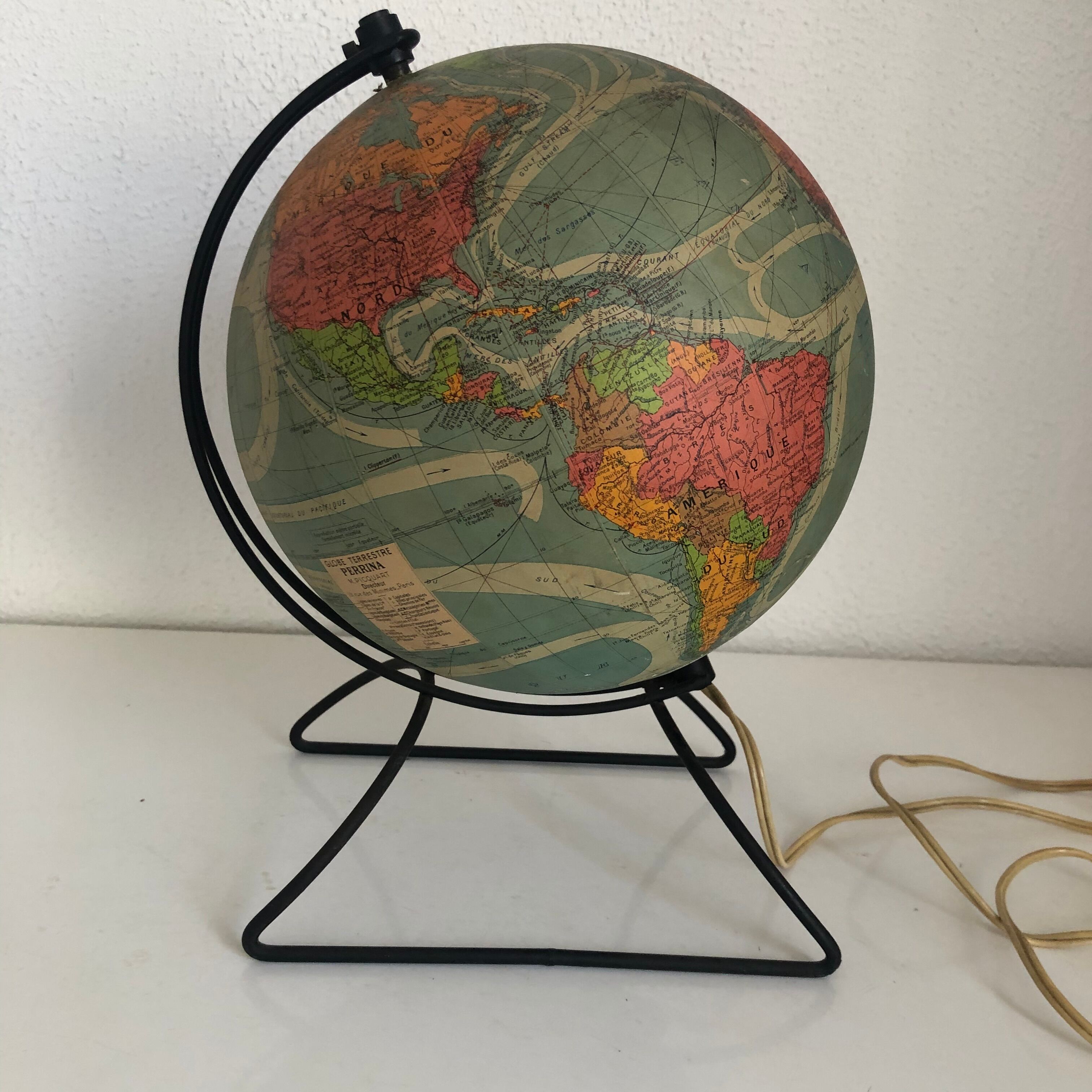 Vintage Globe 1960 Perrina glass - 29 cm