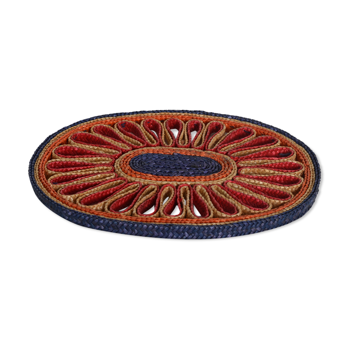 Braided straw underside