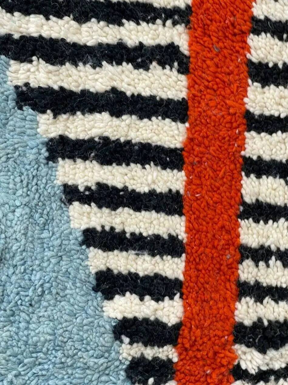 Tapis tissé à la main 200x300 cm, laine, multicolore, Maroc