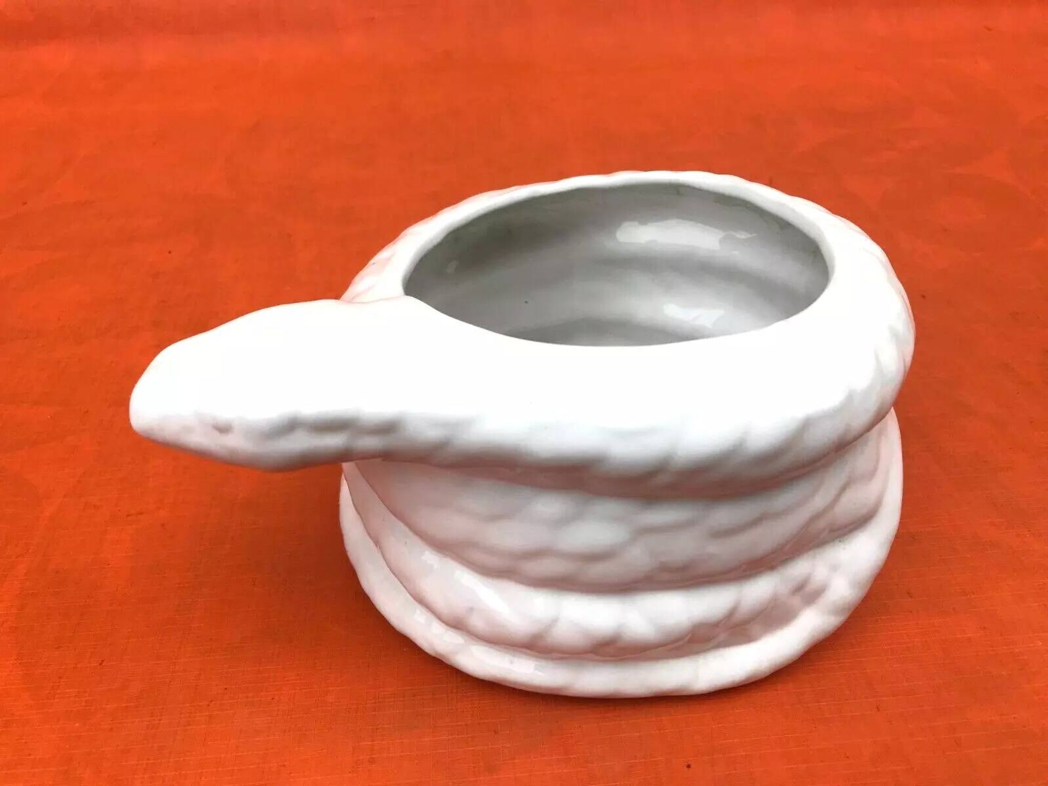 Planter / Decorative pot Snake shape White ceramic