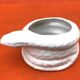 Planter / Decorative pot Snake shape White ceramic