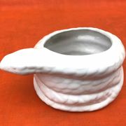 Planter / Decorative pot Snake shape White ceramic