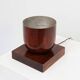 Lampe Art déco sculpturale en bois avec éclairage sur base carrée, vers 1920