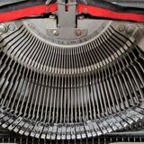 Typewriter erika 40 blue and white 70s made in germany