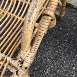 Vintage rattan armchair, 1960