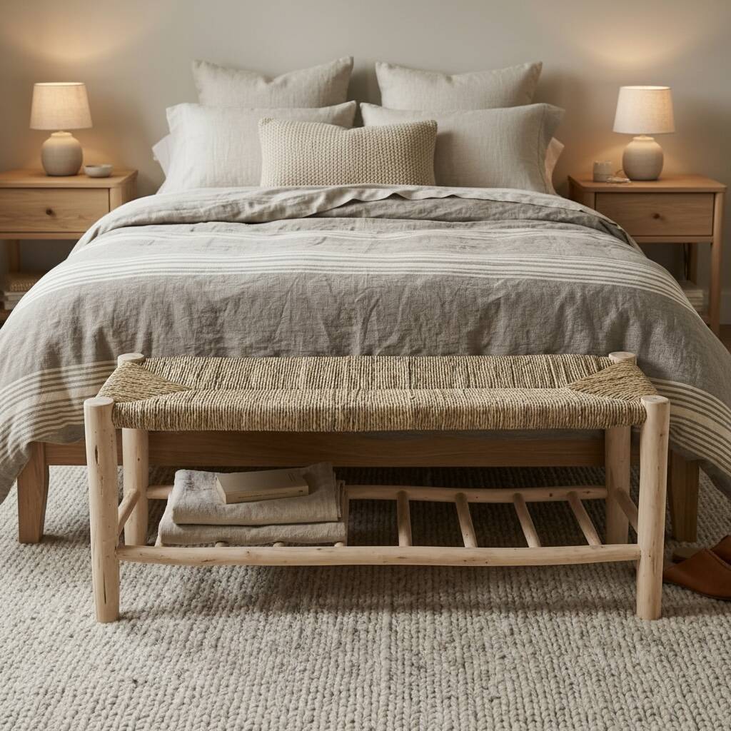 Storage bench, Bohemian bed bench