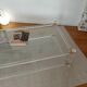 Table XL Laiton massif et Plexiglas-Style Jansen 1970
