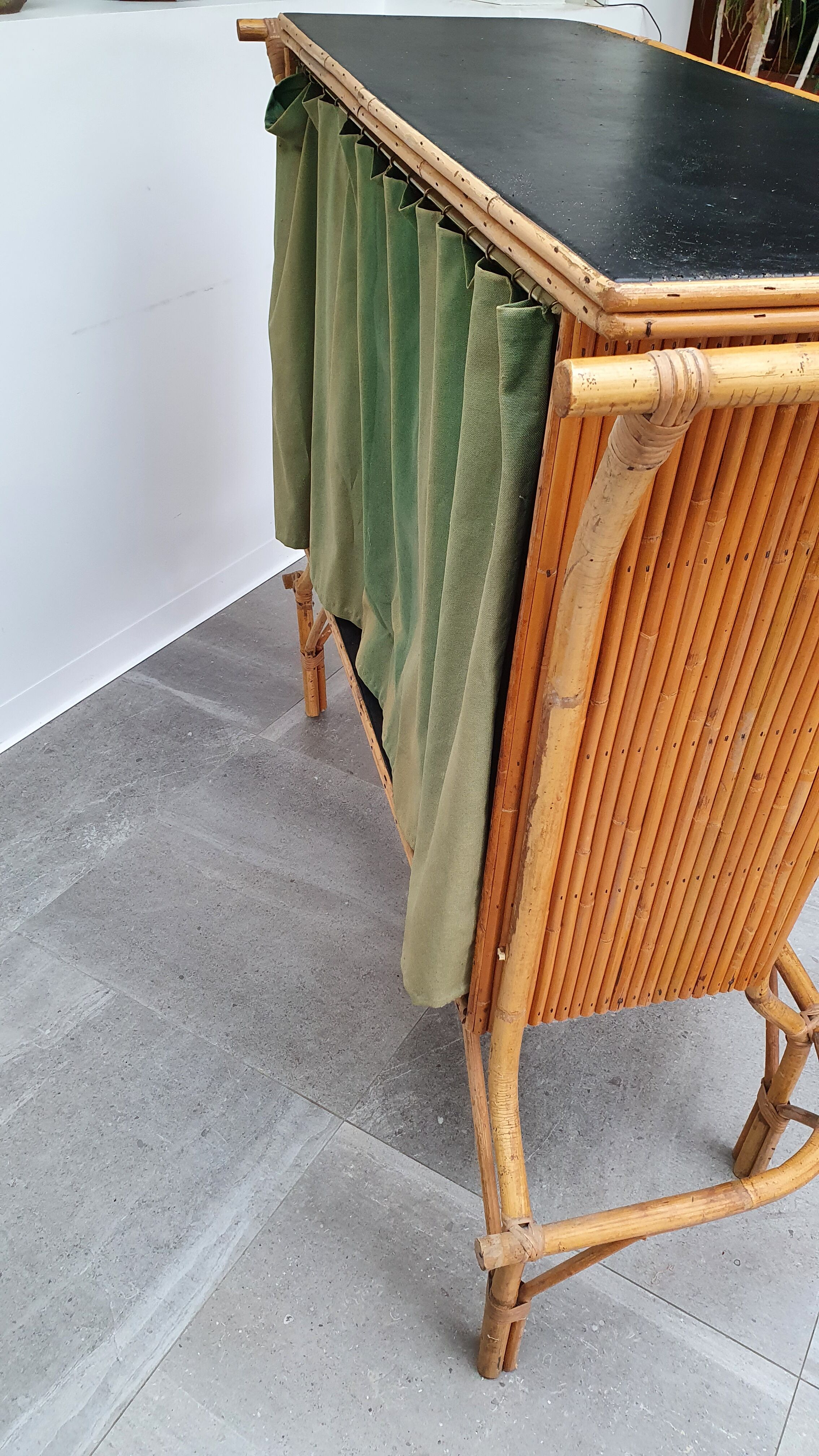 Rattan bar tiki bar from the 60s