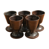 5 sandstone mugs